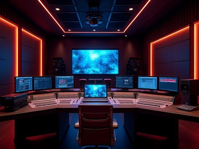 Overview of Estúdio Melodia Sonora's main control room